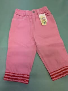 新品キッズ ピンク ジーンズハーフパンツ 120cmのサムネイル