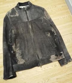 s*3様 MEN'S BIGI メンズビギ ヌバックレザー シングルライダースのサムネイル