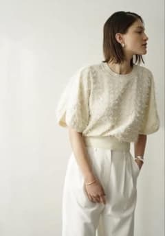 翌*️様 CLANE FRINGE ARCH SLEEVE KNIT TOPSのサムネイル