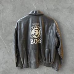 90s 初代BOSSジャン A2タイプ レザージャケット - メルカリ