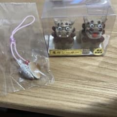 沖縄　シーサー　貝殻ストラップセットのサムネイル