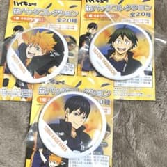 新品未使用 日向翔陽 影山飛雄 山口忠 ハイキュー 横断幕 缶バッジ 3