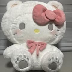 ハローキティ ぬいぐるみ 大きめ ホワイト/ピンクのサムネイル