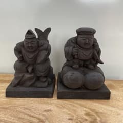 極上　煤付　木彫　大黒天様　恵比寿様　七福神　金運アップ　美術品　仏像 m55428748815_1.jpg?1709347434