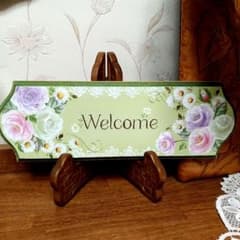 トールペイント作品 おしゃれなWELCOMEボード - メルカリ
