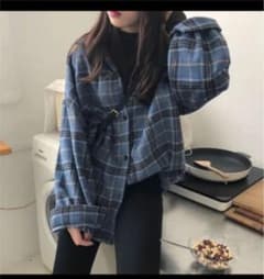 新品 オーバーサイズ  チェック レディースのサムネイル