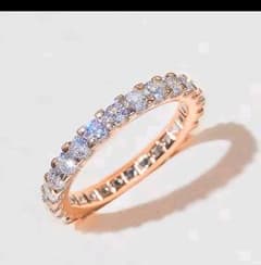 好評】14号 ジルコニアエタニティリング カラー:ピンクゴールド - メルカリ