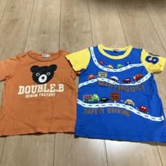 MIKI HOUSE DOUBLE.B Tシャツ 2枚セット 100cm - メルカリ