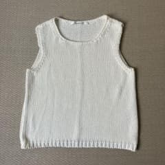 umii908】45rpm ニットベスト ホワイト - メルカリ
