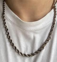 Vintage シルバー メキシコ ゴールド ツイスト チェーン - メルカリ