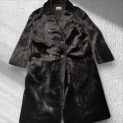 ザラ　テディベア　ダブルチェスターコート　黒　女優襟　ショールカラー　大きめ ザラ テディベア ダブルチェスターコート 黒 女優襟 ショールカラー