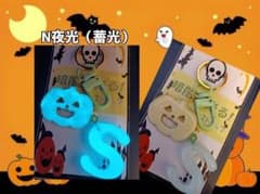 LUMINOUS N夜光(高級蓄光)ハロウィン キーホルダー イニシャル 「S」のサムネイル