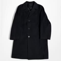 dunhill カシミヤコート 最高級 dunhill スコットランド製 カシミヤ100% チェスターコート 黒