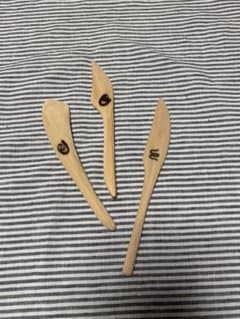 木製 バターナイフ 3本セットのサムネイル
