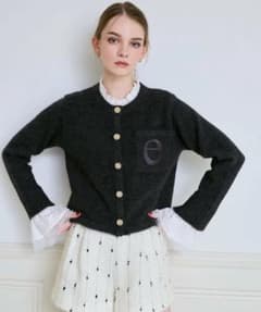 EIMY ISTOIRE Attachedcollar モヘアカーディガン エイミーイストワール EIMY ISTOIRE Attachedcollrモヘアカーディガン