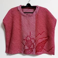 着物リメイク 絞り 2種 ブラウス ベスト ハンドメイド - メルカリ