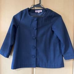 小学校受験　紺　ノーカラーコート　120cmのサムネイル