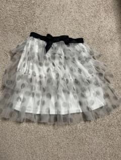 ドット柄 チュールスカート リボン付き　size5Yのサムネイル