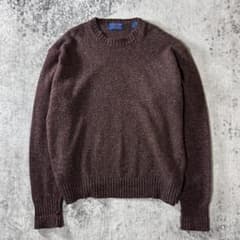 シェットランドウール100％ ネップセーター 茶系 XL 香港製 ペンドルトンのサムネイル