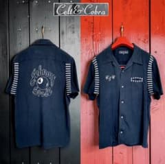 CELT&COBRA ケルト&コブラJOHNNY SPADE ボーリングシャツ CELT&COBRA JOHNNY SPADE ボーリングシャツ 日本製 黒 M - メルカリ