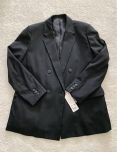 新品ユニクロ　ダブルジャケット　黒　ブラック　xl  商品番号: 465473のサムネイル