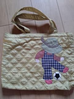サッカー刺繍キルティングレッスンバッグのサムネイル