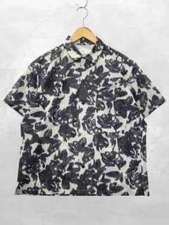 トーガ プルラ ポリエステル メッシュ プリント ss シャツ 36(S 