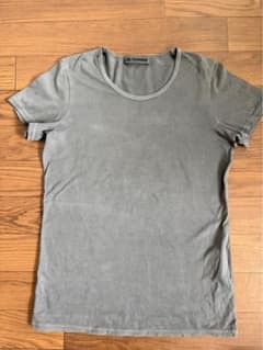 JIL SANDER Tシャツ グレー Sサイズ　染め色落ち加工　タイトTのサムネイル