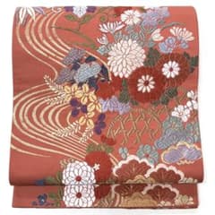 V3458 ○高級 正絹 唐織 六通 袋帯 - メルカリ
