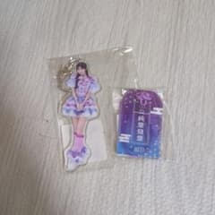 アイドルキャラクター キーホルダー 紫・ピンクのサムネイル