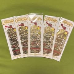 新品未使用【 ディズニー 】2004 クリスマス ブックマーカー5枚セットのサムネイル