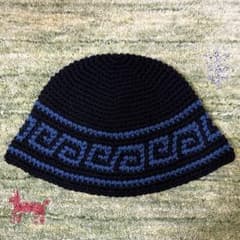 クラッシャーハット　クロシェハット　ハンドメイド　LLサイズのサムネイル