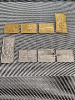 松本徽章工業 日中国交正常化10周年 郵趣セット 純金4点＆純銀4点 松本徽章工業 日中国交正常化10周年 郵趣セット 純金4点＆純銀4