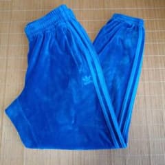 adidas JEREMY SCOTT ジャージパンツ L 青 ベロアのサムネイル