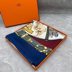 HERMES エルメス カレ90 スカーフ 馬車柄 シルク マルチカラー - メルカリ