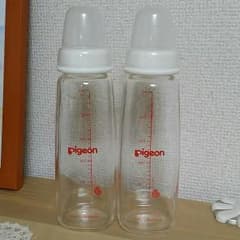 PIGEONkタイプ耐熱ガラス哺乳瓶2本セットのサムネイル