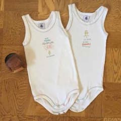 プチバトー ノースリーブボディ2枚セット18monthのサムネイル