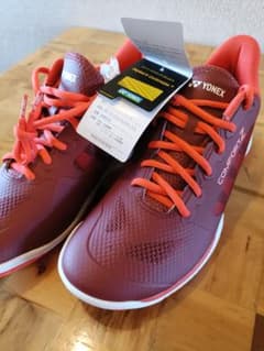 YONEX SHB-02Z バドミントンシューズ レッド/オレンジ 27.5cm - メルカリ