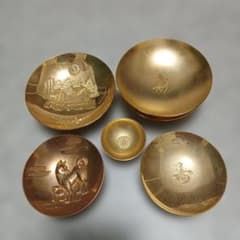 盃 6点セット 金色 縁起物のサムネイル