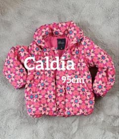 花柄ピンク中綿コート　95cm 女の子のサムネイル