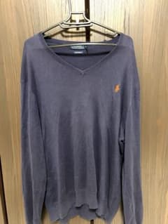 【お買い得！】POLO RALPH LAUREN Vネックニット ネイビー XLのサムネイル