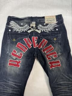 RED PEPPER スカル フェザー刺繍 フレア グリッター 34 Y2K - メルカリ