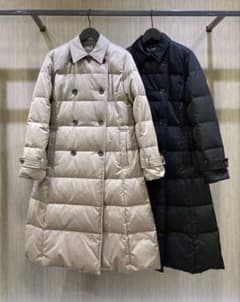 theory luxe ダブルブレスト　ロングダウンコート　ブラック　40のサムネイル