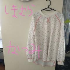 しまむら✩なつみ✩add COLOR 長袖トップス L オフ×ピンク未使用に近いのサムネイル