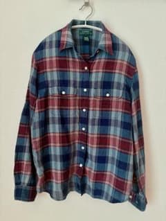 Ralph Lauren 美品リネンチェックシャツ Mサイズ 長袖 ユニセックスのサムネイル