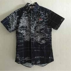 ben davisマップ柄シャツ Mサイズ ネイビーのサムネイル