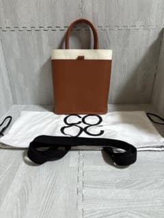 極美品COURTNEY ORLA レザートートバッグ バイカラー 保存袋付き 