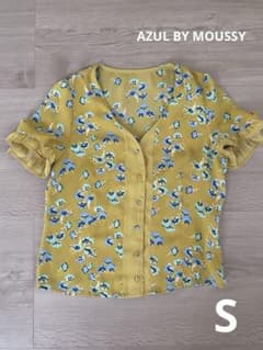 AZUL by moussy フラワードットコンビブラウス Sのサムネイル