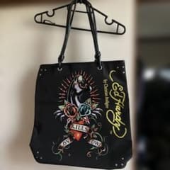 Ed Hardy タトゥー風トートバッグ美品 - メルカリ