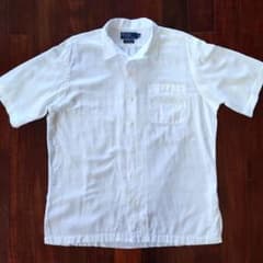90s ポロ ラルフローレン CALDWELL 白 オープンカラー 開襟 シャツ 90s ポロラルフローレン CALDWELL 白 オープンカラー 開襟 シャツ